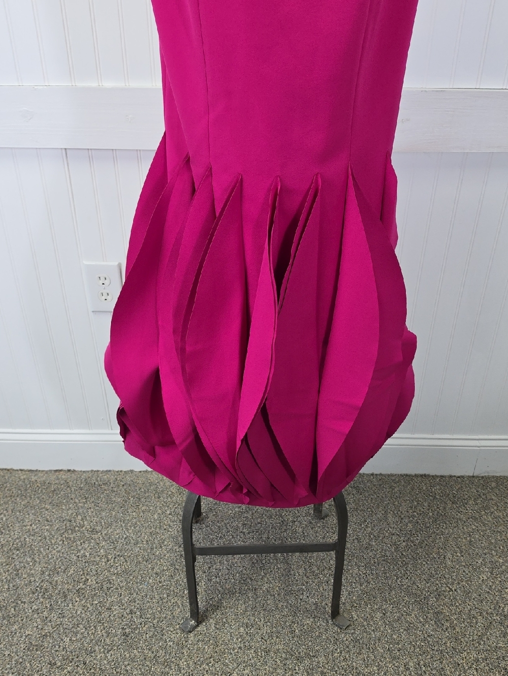 Alexander By Daymor NEW Fuchsia Pink Petal Skirt Maxi Gown Dress Size 6 M1279 - Picture 12 of 15
